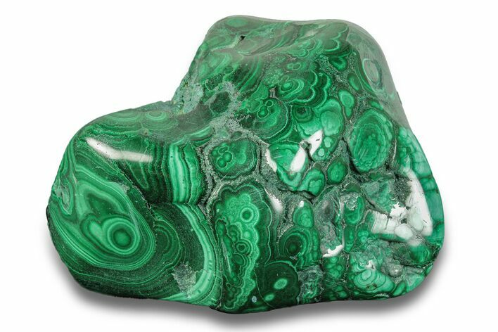 Flowery Polished Malachite Specimen - Congo #255246